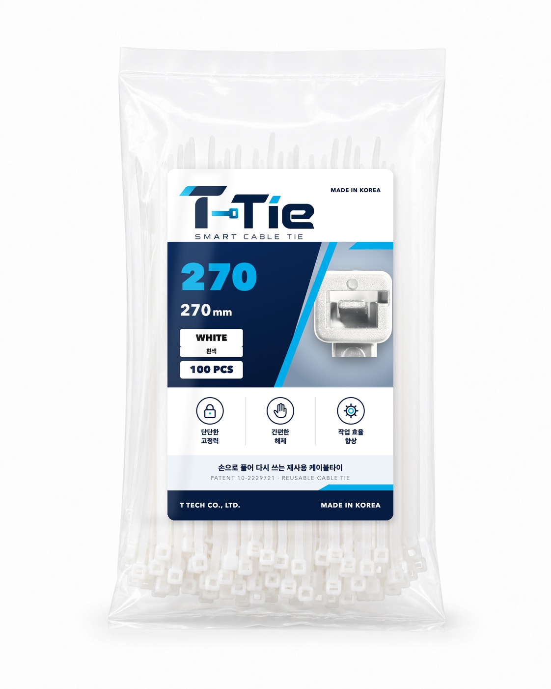T-Tie 봉투목업 TT270 화이트 100개입